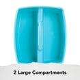 thumbnail image 4 of Storex Plastic Desktop Organizer Caddy with Handle, 2 Compartments, Teal, 6-Pack, 4 of 9