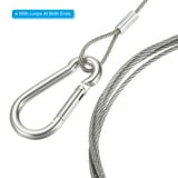 Uxcell 1.5mmx1m/3.3ft Safety Steel Cable Luggage Lock Security Wire ...