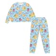 thumbnail image 2 of Tutolipy Capybara Octopus Printed Drawstring Pajamas for Women Soft Sleepwear Casual 2 Piece Pjs Set Long Sleeve Tops Jogger Pants Pajama Sets, M, 2 of 7