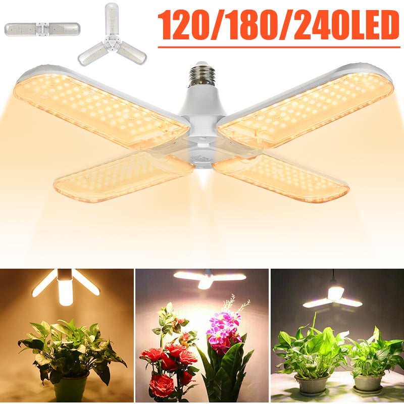 Details about   E27 LED Grow Light Folding Plant Light Full Spectrum Indoor Plant Lamp Fan Shape 