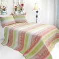 thumbnail image 1 of Saison des Fleurs - Ensemble de Courtepointe Imprimée Vermicelle en Coton 3 Pcs Format Double et Grand - Multicolore, 1 of 1