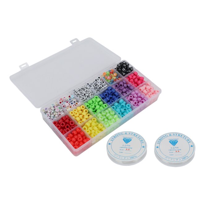 Bracelet Beads, Wide Application Rich Color Colorful Stimulate Creativity Develop Intelligence Letter Bead For DIY Bracelet Decoration Making