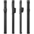 thumbnail image 3 of Black Hard-Shell PU Leather Pool Cue Case with Adjustable Shoulder Strap, Fixed Bottom Strap, and Detachable Front Zipper Pocket for Small Billiard Accessories – Wear-Resistant, Scratch-Resistant, 3 of 6
