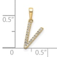 thumbnail image 2 of 10K Yellow Gold Diamond Letter V Initial Pendant (Width 7.3) - Jbsp, 2 of 5