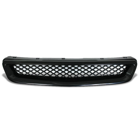 DNA Motoring GRL-HC96-TR-ABS For 1996 to 1998 Honda Civic ABS Plastic Type-R Mesh Style Front Grille (Black) - 6th Gen EJ EK EM 97