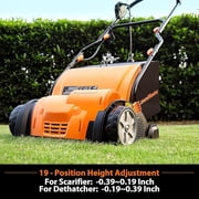 LawnMaster 15” 13 Amp Dethatcher and Scarifier with 10.5 Gallon Collection Bag-GV1314