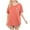 Orange, variant on HaoXianJian Pajama for Women 2 Piece Relaxed Fitted Short Sleeve Tops and Shorts Soft Sleepwear White & Black Pajama with Che Pocket for Women