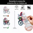 thumbnail image 6 of Mecorevxz Acrylic Christmas Santa Riding Bike Ornaments for Christmas Tree Hanging,Biker Santa Funny Christmas Tree Ornaments for Home Tree Decor Car Mirror Accessories (Red), 6 of 7