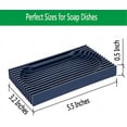 thumbnail image 7 of Amerteer Midnight Blue Self Draining Soap Dishes, Silicone Soap Holder, Soap Tray Saver for Shower Bathroom Kitchen Sponges, Non- Design, Bar Soap Dish to Keep Soap Dry,Easy Clean, 7 of 7