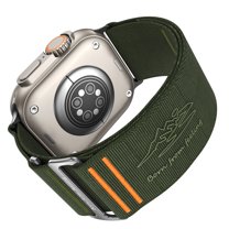 Dwitch Adjustable Nylon Sport Band Compatible with Apple Watch Series 10/9/8/7/6/SE Ultra, Breathable Nylon Watch Strap for Men and Women, Soft Lightweight Outdoor Fitness Replacement Band,Green