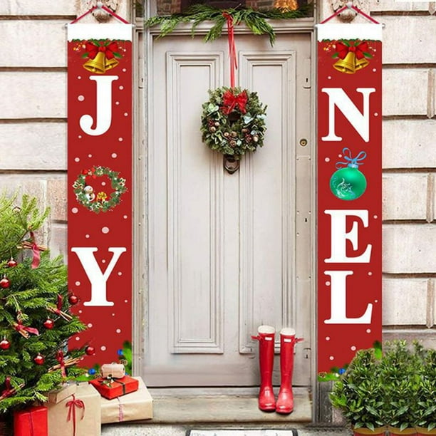 Merry Christmas New Year Decor Banners For Outdoor Indoor Christmas Decorations Welcome Bright Red Xmas Porch Sign Hanging For Home Wall Door Holiday Party Decor 5 Color Walmart Com Walmart Com