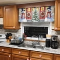 thumbnail image 6 of Christmas Snowman Valances for Windows, Winter Xmas House Pine Tree Snow Scene Rod Pocket Valance Short Window Treatments Curtains for Kitchen Bathroom Bedroom Decor, 60 x 18 Inches, 6 of 9