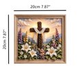 thumbnail image 3 of 3D Christian Fabric Poke Art Kit, Cross of Grace Garden Art Kit, Diy Craft Kit For Adults, 3 of 3