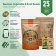 thumbnail image 3 of Organo Republic - 25 Summer Vegetable & Fruit Seeds Varieties - 1,870+ Non GMO Heirloom Garden Seeds, 3 of 7