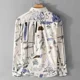 thumbnail image 3 of Camisas para hombre con gráficos coloridos de anime hawaiano, camisa para hombre social original regular con mangas abotonadas, cuello alto, estilo coreano I, 3 of 4