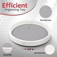 thumbnail image 4 of Lazy Susan Turntable 12 Inch, Non-Skid Lazy Susan Cabinet Organizer, 360 Degree Rotating Turn Table for Kitchen, Countertop, Pantry, Refrigerators, Vanity, White & Grey, Pack of 4 - by RamPro, 4 of 8