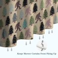 thumbnail image 6 of Beige Bigfoot and Pine Tree Pattern Shower Curtain 84"x72" ,Bathroom Decorative Shower Curtains Set with 12 Hooks,Modern Waterproof Washable Shower Curtain, 6 of 6