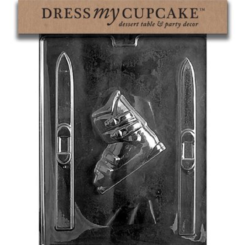 Dress My Cupcake Chocolate Candy Mold, Skis and Boots by
