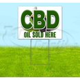 thumbnail image 1 of Cbd Sold Here (18" X 24") Yard Sign, Includes Metal Step Stake, 1 of 6
