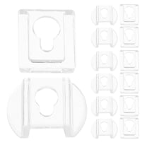 OFFIGAM Transparent Acrylic Photo Frame Hanging Clips with Strong Adhesive for Easy Wall Installation 20pcs