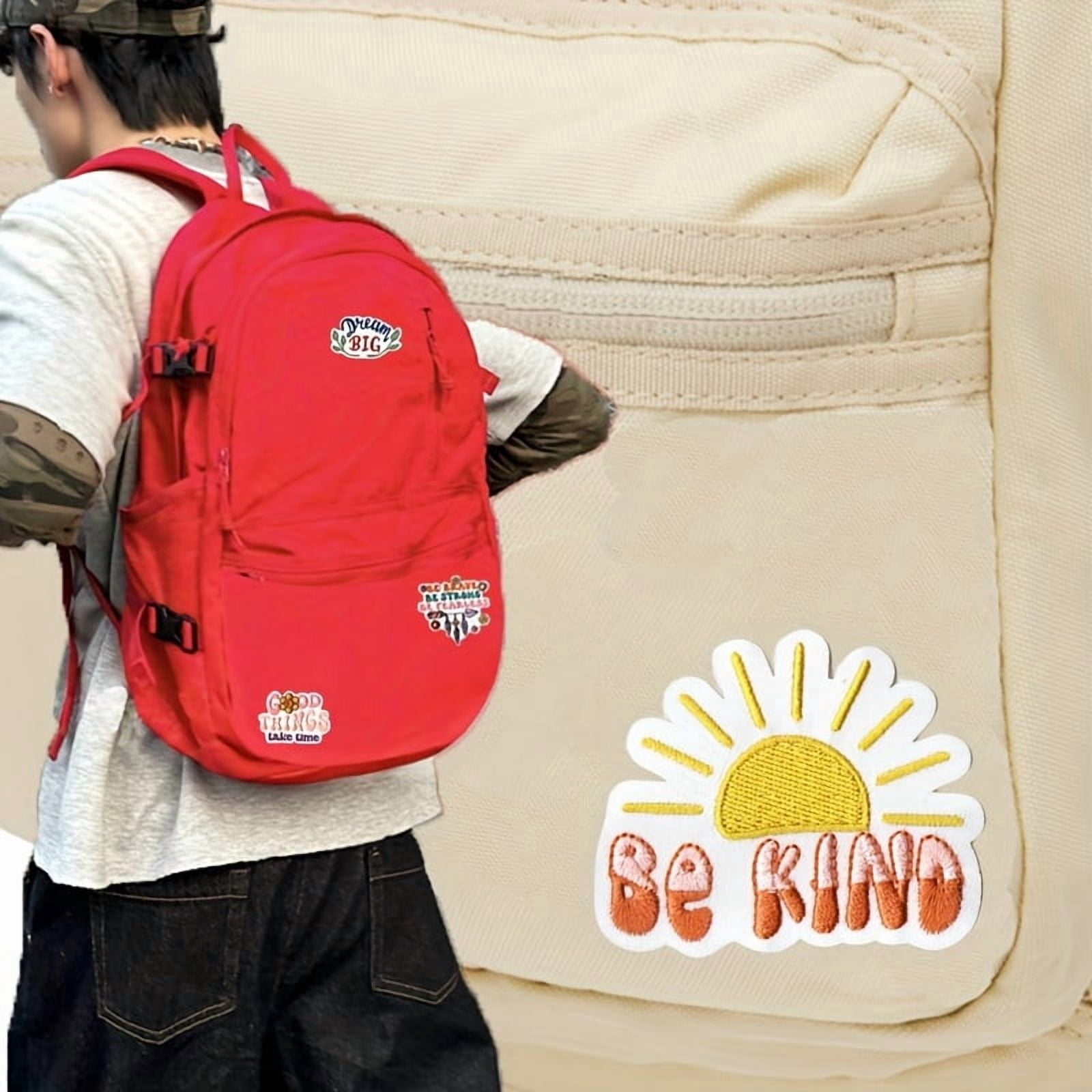 25pcs Bohemian Motivational Patches Embroidered Applique Retro Boho Sew on Hippie Style Iron on for Clothes Hats Backpacks Jackets Accessories