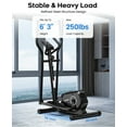 thumbnail image 6 of LNOW Professional Magnetic Elliptical Exercise Machine Elliptical Bike Trainers for Home Use Pulse Rate Grips 250LB, 6 of 8