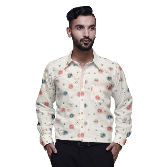 BESTMAN Chemise Habillée Décontractée pour Homme à Manches Longues, Coupe Ajustée, en Coton, à Boutons