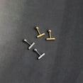thumbnail image 3 of QQTDFG Small Straight Bar 925 Sterling Silver Cz Stud Earrings F1113-Gold, 3 of 9