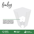 thumbnail image 3 of Bloem Finley 20" Tall Tapered Plastic Planter, Indoor/Outdoor, White, Set of 2, 3 of 6