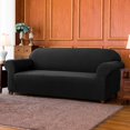 thumbnail image 2 of 2024 Solid Print Polyester Loveseat Slipcover  Chocolate, 2 of 6