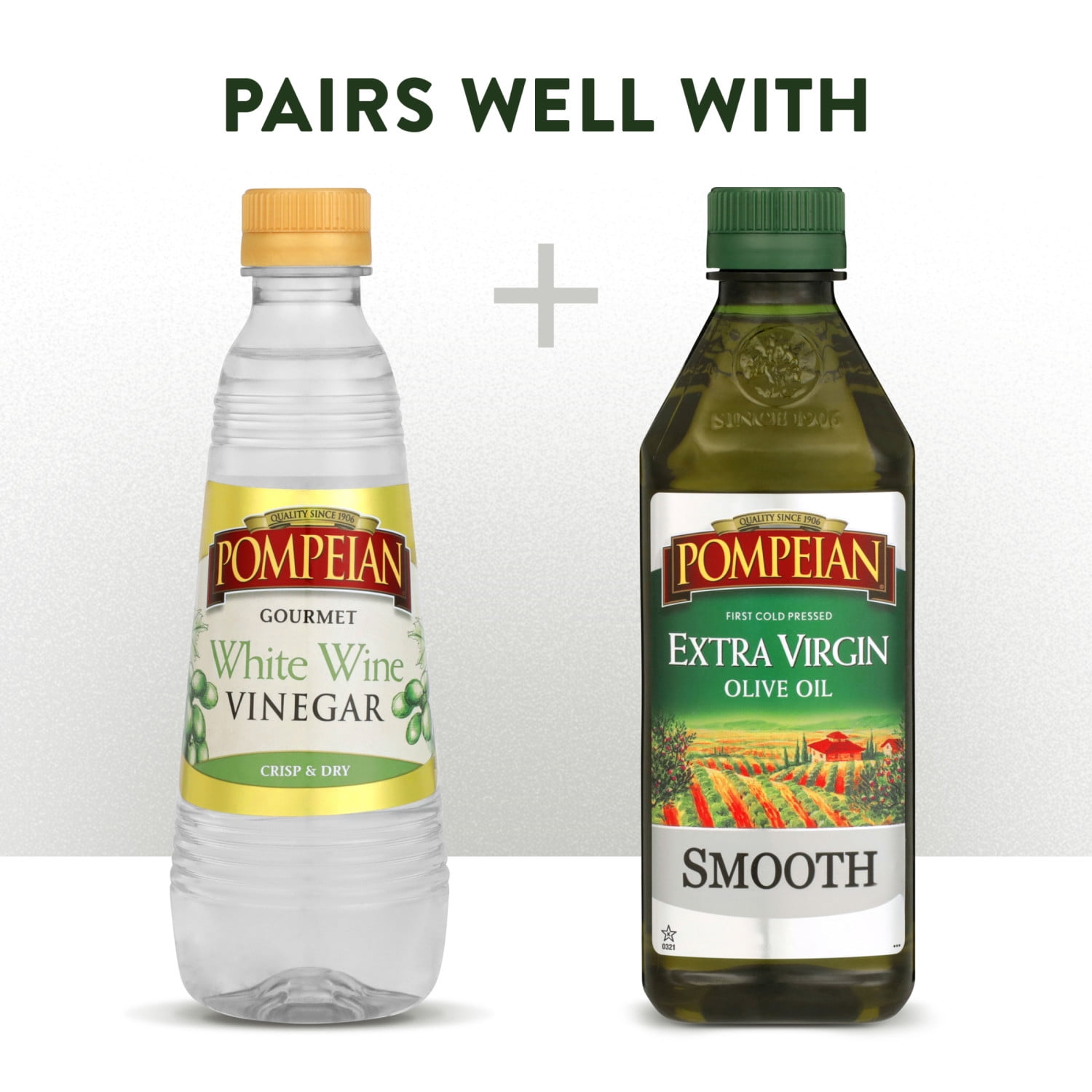 (6 pack) Pompeian White Wine Vinegar - 16 fl oz