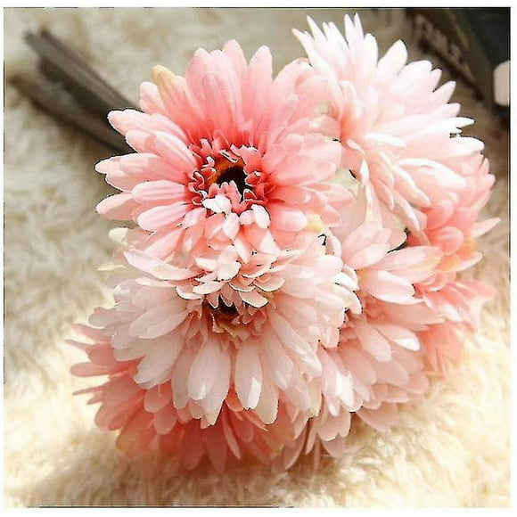 Artificial Daisy Flower Bride And Bridesmaid Bouquet 7 Stems Silk Daisy Flower Diy Decorative Rose