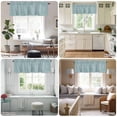 thumbnail image 6 of Blue Linen Valances for Windows, Rod Pocket Kitchen Valance Curtains - Soft & Washable Small Window Treatment for Living Room, Bathroom, Farmhouse Pure Color 54x18inch, 1 Panel, 6 of 9