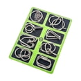 thumbnail image 1 of Brain Teaser Puzzle Ring Set - 3D Metal Iq Puzzles for Logic, Problem Solving, And Focus, Educational Mind Games for Sharpening Wits And Patience, 1 of 8