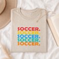 thumbnail image 3 of Jollimate Womens Retro Soccer Graphic T-Shirt Vintage Stacked Typography Game Day Soccer Mom Gift, 3 of 6