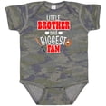 thumbnail image 3 of Inktastic Little Brother and Biggest Fan- Baseball Glove and Bat Boys Baby Bodysuit, 3 of 5
