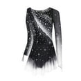 thumbnail image 3 of TTAO Girls Rhythmic Figure Skating Dress Ballet Dance Skirted Leotards Rhythmic Gymnastics Dancewear Black 10, 3 of 5
