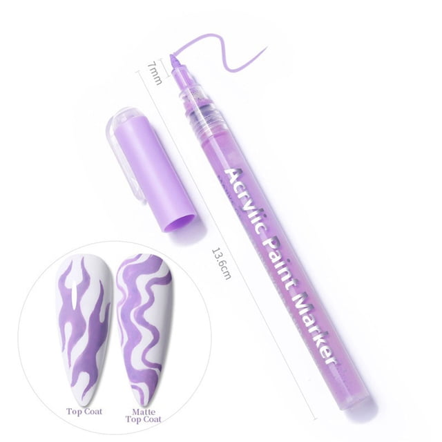 WIFKLSIIPG Nail Pen Nail Pen Waterproof Nail Polish Pen Quick Dry Nail Painting Pen DIY Abstract Lines Pen for Nail Portable Tip Nail for Painting Draw Nail Equipment (16 Colors) 2.5ml
