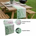 thumbnail image 5 of Ombre Green Pink Table Runner - 108 Inch Long, Kitchen Dining Table Runner Dresser Scarves, Summer Coastal Ocean Sea Beach Wave Farmhouse Decor for Coffee Tables Wedding Party Banquet, 5 of 8
