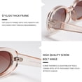 thumbnail image 4 of Gafas de sol VANLINKER 90s polarizadas retro ovaladas para mujer, color marrón, 4 of 4
