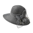 thumbnail image 4 of Riforla Women's New Summer Fisherman Hat Sun Hat Elegant Temperament Sunshade Hat Large Brim Sunscreen Hat Womens Hats Grey M, 4 of 4