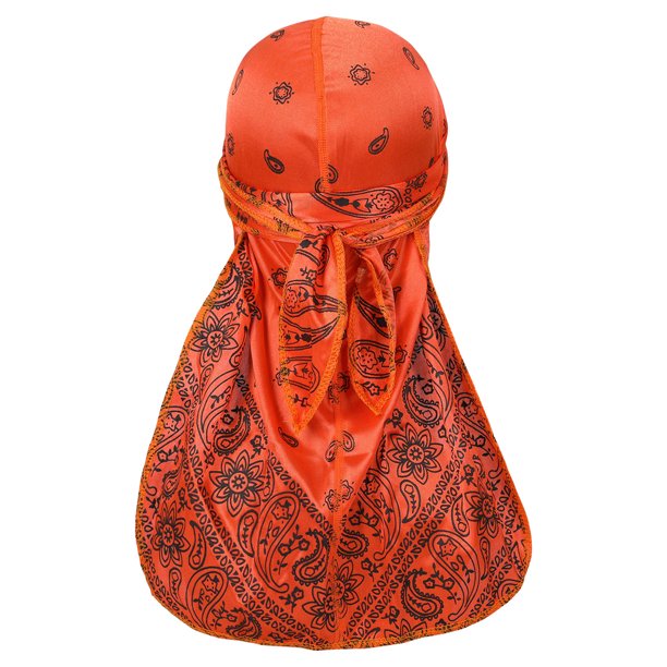 Pañuelo pirata de cola larga de ameba de seda de imitación para hombre y mujer.