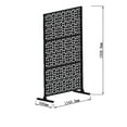 thumbnail image 5 of 6' Solid Black Rectangular Home Furniture Collections Geometric-Designed Decorative Privacy Screen, 5 of 7