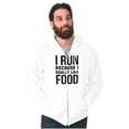 thumbnail image 5 of I Run Because I Like Food Cardio Joke Zip Up Hoodie Men's Women's Brisco Brands S, 5 of 6