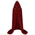 thumbnail image 2 of JTieacloth Hooded Cloak Velvet Cape for Women Long Witch Cape Party Dress Up Stage Performance, 2 of 4