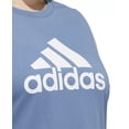 thumbnail image 2 of adidas Women's Cotton Logo T-Shirt Blue Size 1X, 2 of 3