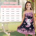 thumbnail image 5 of Uourmeti Girls Summer Dresses Cute Rabbit Swing Dress for Girls 7-8T Soft Spaghetti Straps A-Line Tiered Dresses Kids Princess Sundress, 5 of 7