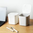 thumbnail image 2 of Small Trash Can with Lid - Mini Plastic Trash Can with Lid Plastic Small Garbage Can Small Countertop Trash Can Portable Desktop Waste Bin for Desk Car Office Kitchen Bedroom Gray, 2 of 7