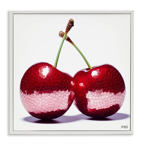 Stupell Industries Glam White Framed Giclee Art, 24 x 24, by RB
