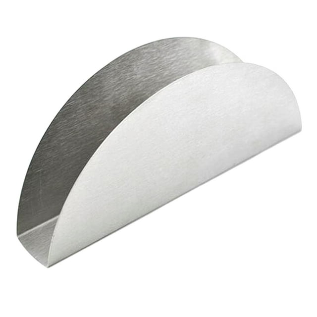 GROWTH TANK Fan Shape Stainless Paper Napkin Holder Table Serviette Box Tissue Cover No Pattern